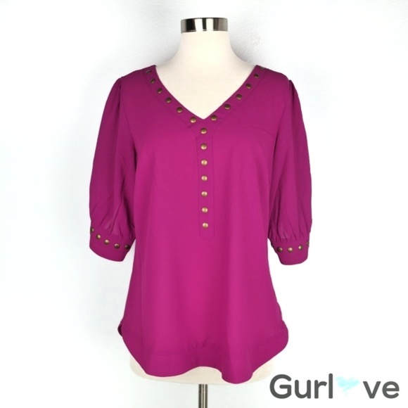 41 Hawthorn Tops - 41Hawthorn Pink Fuchsia Blouse Size M